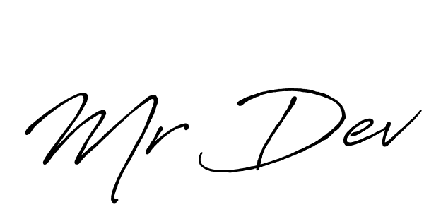 Create a beautiful signature design for name Mr Dev. With this signature (Antro_Vectra_Bolder) fonts, you can make a handwritten signature for free. Mr Dev signature style 7 images and pictures png