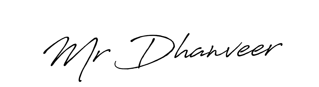 How to make Mr Dhanveer name signature. Use Antro_Vectra_Bolder style for creating short signs online. This is the latest handwritten sign. Mr Dhanveer signature style 7 images and pictures png