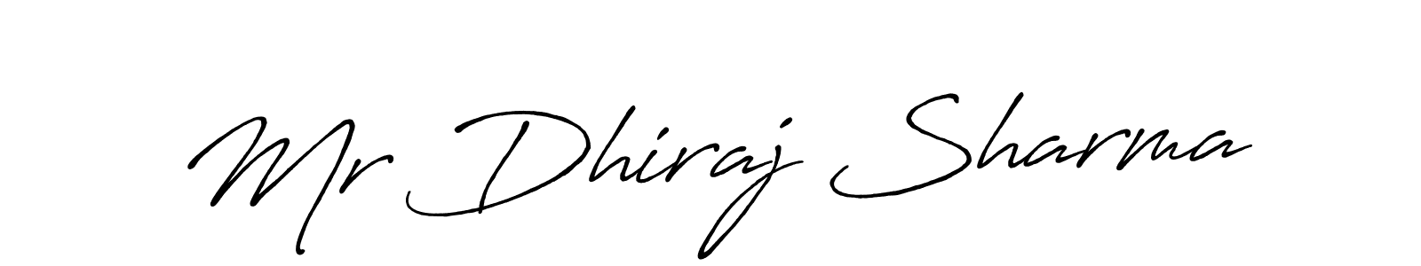 Make a beautiful signature design for name Mr Dhiraj Sharma. With this signature (Antro_Vectra_Bolder) style, you can create a handwritten signature for free. Mr Dhiraj Sharma signature style 7 images and pictures png