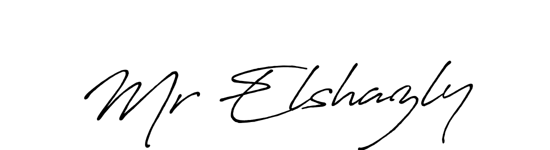 Use a signature maker to create a handwritten signature online. With this signature software, you can design (Antro_Vectra_Bolder) your own signature for name Mr Elshazly. Mr Elshazly signature style 7 images and pictures png