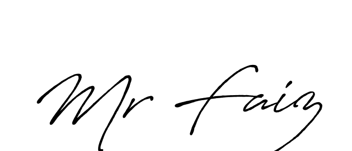 Make a beautiful signature design for name Mr Faiz. With this signature (Antro_Vectra_Bolder) style, you can create a handwritten signature for free. Mr Faiz signature style 7 images and pictures png