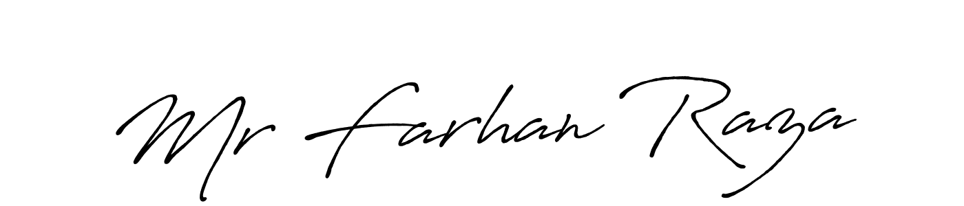 Also You can easily find your signature by using the search form. We will create Mr Farhan Raza name handwritten signature images for you free of cost using Antro_Vectra_Bolder sign style. Mr Farhan Raza signature style 7 images and pictures png