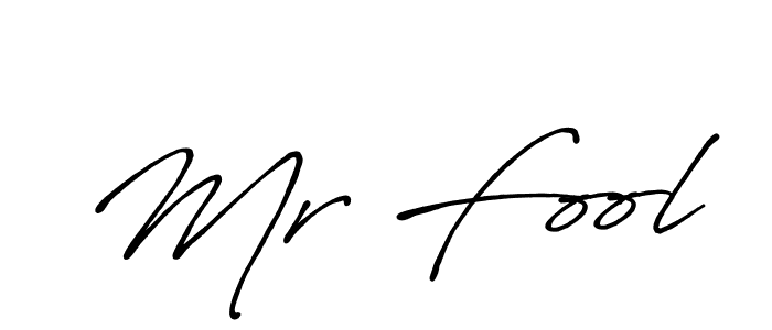 Make a beautiful signature design for name Mr Fool. With this signature (Antro_Vectra_Bolder) style, you can create a handwritten signature for free. Mr Fool signature style 7 images and pictures png
