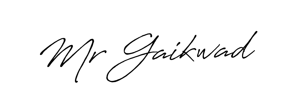 How to make Mr Gaikwad name signature. Use Antro_Vectra_Bolder style for creating short signs online. This is the latest handwritten sign. Mr Gaikwad signature style 7 images and pictures png