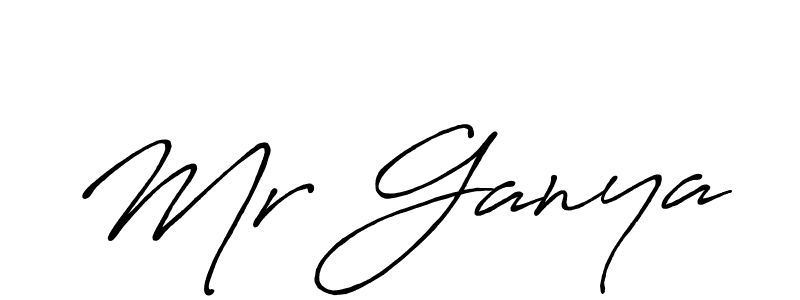 Also we have Mr Ganya name is the best signature style. Create professional handwritten signature collection using Antro_Vectra_Bolder autograph style. Mr Ganya signature style 7 images and pictures png