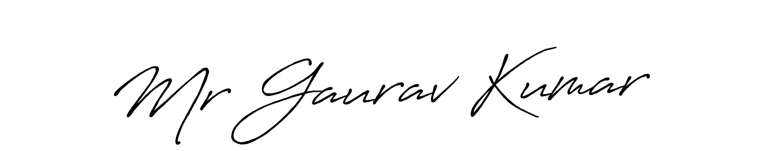 Make a beautiful signature design for name Mr Gaurav Kumar. With this signature (Antro_Vectra_Bolder) style, you can create a handwritten signature for free. Mr Gaurav Kumar signature style 7 images and pictures png