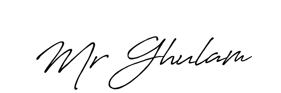 Make a beautiful signature design for name Mr Ghulam. With this signature (Antro_Vectra_Bolder) style, you can create a handwritten signature for free. Mr Ghulam signature style 7 images and pictures png
