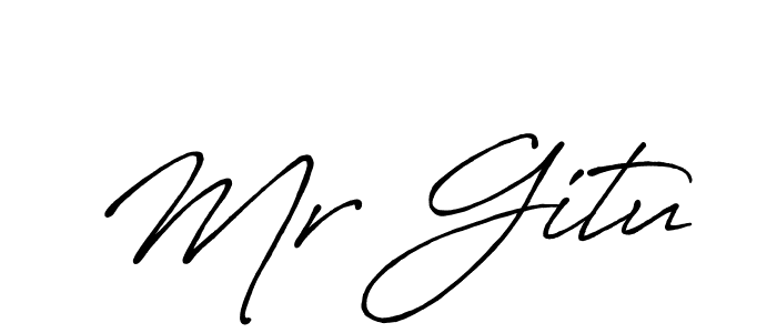 How to make Mr Gitu name signature. Use Antro_Vectra_Bolder style for creating short signs online. This is the latest handwritten sign. Mr Gitu signature style 7 images and pictures png