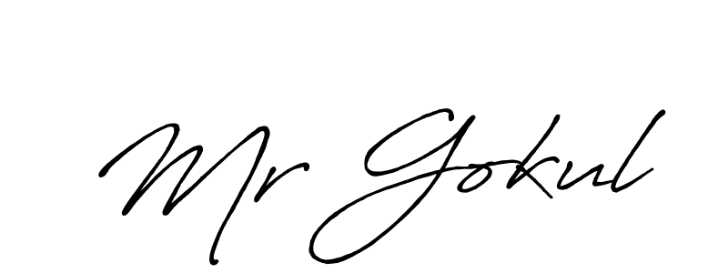 Mr Gokul stylish signature style. Best Handwritten Sign (Antro_Vectra_Bolder) for my name. Handwritten Signature Collection Ideas for my name Mr Gokul. Mr Gokul signature style 7 images and pictures png