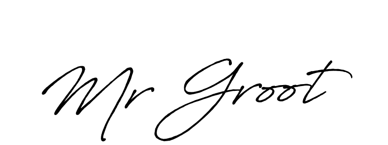 Use a signature maker to create a handwritten signature online. With this signature software, you can design (Antro_Vectra_Bolder) your own signature for name Mr Groot. Mr Groot signature style 7 images and pictures png