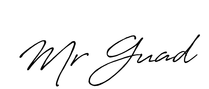 Mr Guad stylish signature style. Best Handwritten Sign (Antro_Vectra_Bolder) for my name. Handwritten Signature Collection Ideas for my name Mr Guad. Mr Guad signature style 7 images and pictures png
