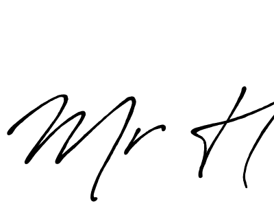 Use a signature maker to create a handwritten signature online. With this signature software, you can design (Antro_Vectra_Bolder) your own signature for name Mr H. Mr H signature style 7 images and pictures png