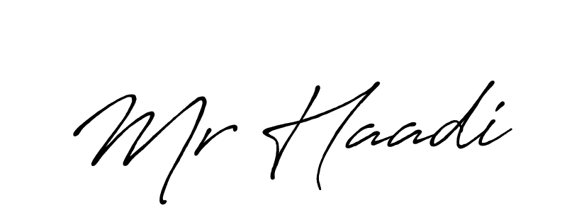 Also You can easily find your signature by using the search form. We will create Mr Haadi name handwritten signature images for you free of cost using Antro_Vectra_Bolder sign style. Mr Haadi signature style 7 images and pictures png