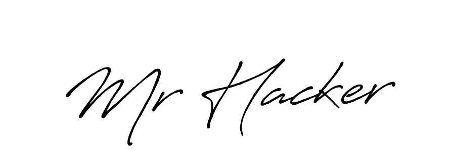 How to make Mr Hacker name signature. Use Antro_Vectra_Bolder style for creating short signs online. This is the latest handwritten sign. Mr Hacker signature style 7 images and pictures png