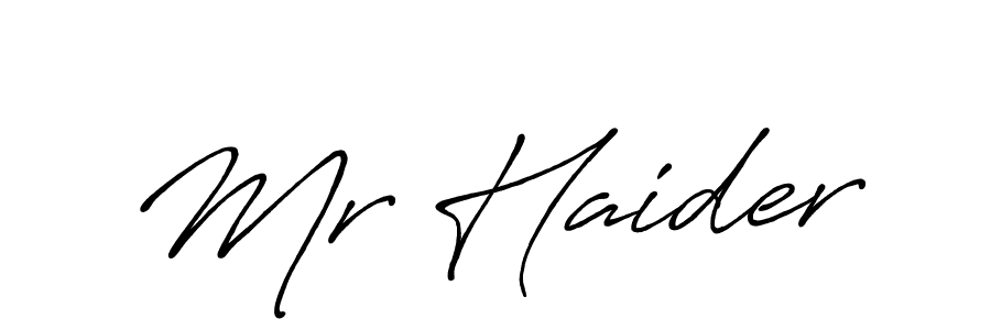 Also we have Mr Haider name is the best signature style. Create professional handwritten signature collection using Antro_Vectra_Bolder autograph style. Mr Haider signature style 7 images and pictures png