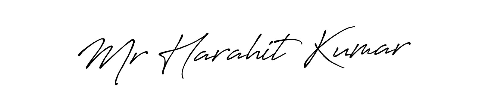 How to make Mr Harahit Kumar name signature. Use Antro_Vectra_Bolder style for creating short signs online. This is the latest handwritten sign. Mr Harahit Kumar signature style 7 images and pictures png