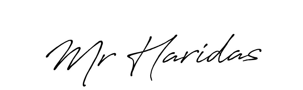 Design your own signature with our free online signature maker. With this signature software, you can create a handwritten (Antro_Vectra_Bolder) signature for name Mr Haridas. Mr Haridas signature style 7 images and pictures png