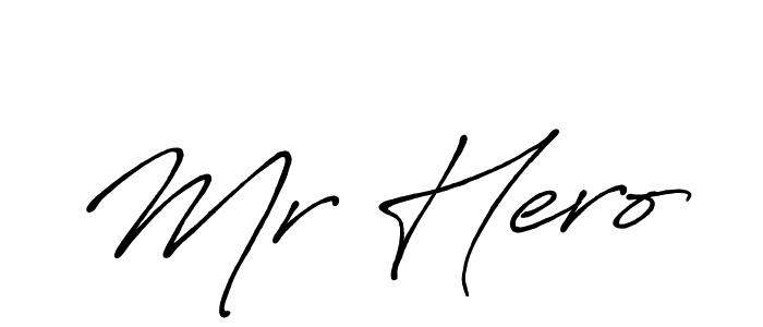 Similarly Antro_Vectra_Bolder is the best handwritten signature design. Signature creator online .You can use it as an online autograph creator for name Mr Hero. Mr Hero signature style 7 images and pictures png