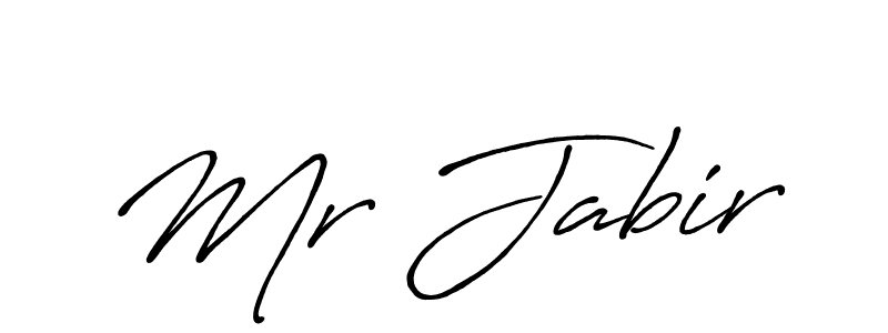 Also we have Mr Jabir name is the best signature style. Create professional handwritten signature collection using Antro_Vectra_Bolder autograph style. Mr Jabir signature style 7 images and pictures png