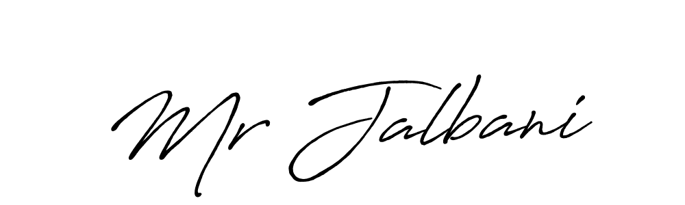 How to make Mr Jalbani name signature. Use Antro_Vectra_Bolder style for creating short signs online. This is the latest handwritten sign. Mr Jalbani signature style 7 images and pictures png