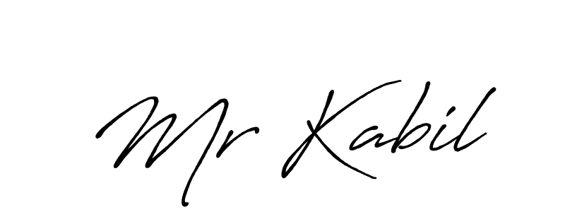Design your own signature with our free online signature maker. With this signature software, you can create a handwritten (Antro_Vectra_Bolder) signature for name Mr Kabil. Mr Kabil signature style 7 images and pictures png