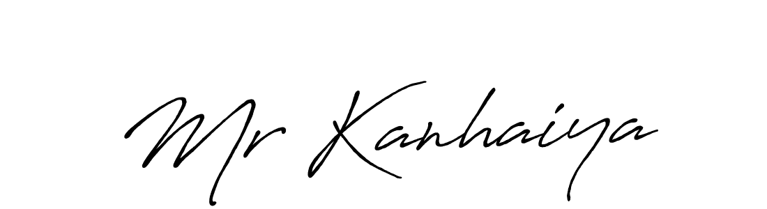 Use a signature maker to create a handwritten signature online. With this signature software, you can design (Antro_Vectra_Bolder) your own signature for name Mr Kanhaiya. Mr Kanhaiya signature style 7 images and pictures png