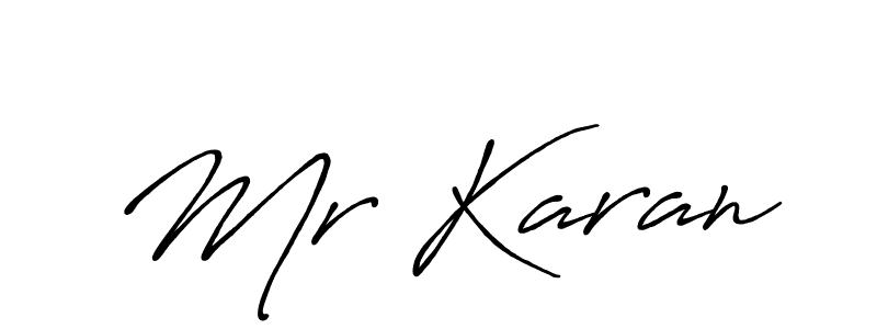 Use a signature maker to create a handwritten signature online. With this signature software, you can design (Antro_Vectra_Bolder) your own signature for name Mr Karan. Mr Karan signature style 7 images and pictures png