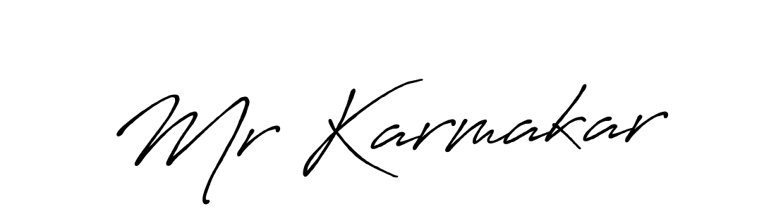 Make a beautiful signature design for name Mr Karmakar. With this signature (Antro_Vectra_Bolder) style, you can create a handwritten signature for free. Mr Karmakar signature style 7 images and pictures png