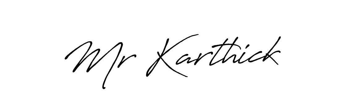 Mr Karthick stylish signature style. Best Handwritten Sign (Antro_Vectra_Bolder) for my name. Handwritten Signature Collection Ideas for my name Mr Karthick. Mr Karthick signature style 7 images and pictures png