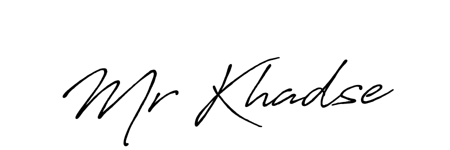 Create a beautiful signature design for name Mr Khadse. With this signature (Antro_Vectra_Bolder) fonts, you can make a handwritten signature for free. Mr Khadse signature style 7 images and pictures png