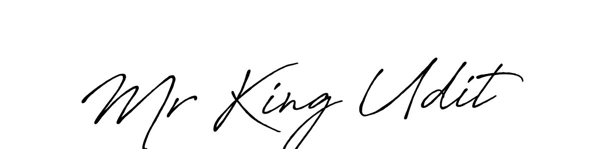 Also we have Mr King Udit name is the best signature style. Create professional handwritten signature collection using Antro_Vectra_Bolder autograph style. Mr King Udit signature style 7 images and pictures png