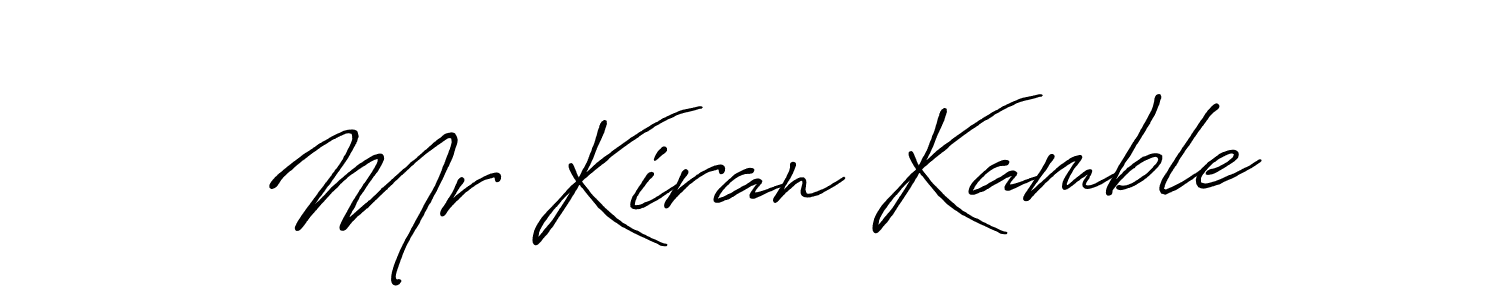 Mr Kiran Kamble stylish signature style. Best Handwritten Sign (Antro_Vectra_Bolder) for my name. Handwritten Signature Collection Ideas for my name Mr Kiran Kamble. Mr Kiran Kamble signature style 7 images and pictures png