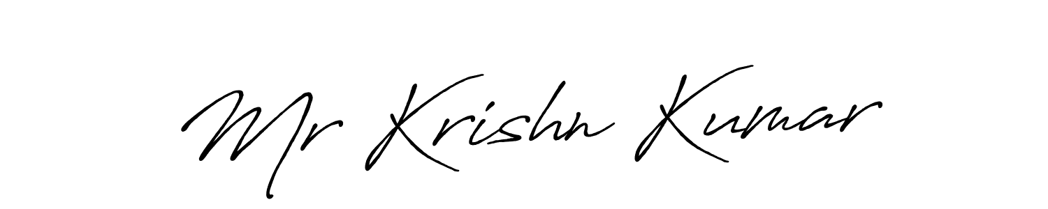 Create a beautiful signature design for name Mr Krishn Kumar. With this signature (Antro_Vectra_Bolder) fonts, you can make a handwritten signature for free. Mr Krishn Kumar signature style 7 images and pictures png