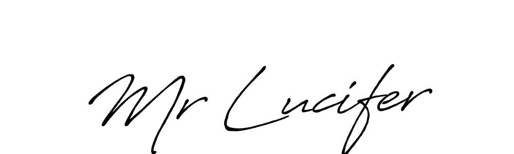 How to make Mr Lucifer name signature. Use Antro_Vectra_Bolder style for creating short signs online. This is the latest handwritten sign. Mr Lucifer signature style 7 images and pictures png