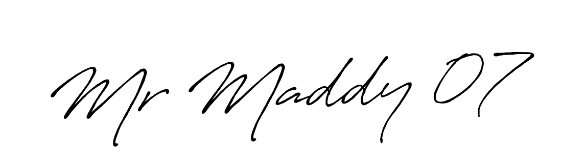 Also we have Mr Maddy 07 name is the best signature style. Create professional handwritten signature collection using Antro_Vectra_Bolder autograph style. Mr Maddy 07 signature style 7 images and pictures png