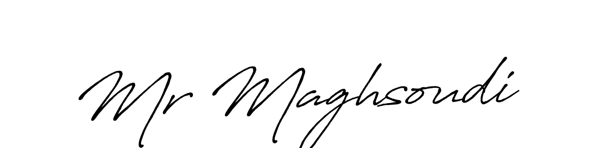 Design your own signature with our free online signature maker. With this signature software, you can create a handwritten (Antro_Vectra_Bolder) signature for name Mr Maghsoudi. Mr Maghsoudi signature style 7 images and pictures png