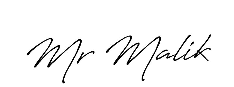 Design your own signature with our free online signature maker. With this signature software, you can create a handwritten (Antro_Vectra_Bolder) signature for name Mr Malik. Mr Malik signature style 7 images and pictures png