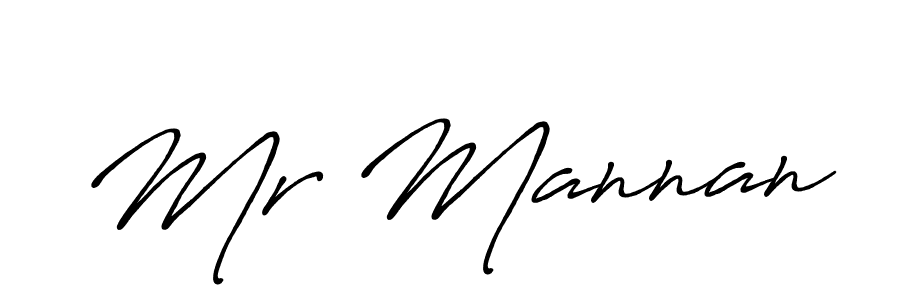 Make a beautiful signature design for name Mr Mannan. With this signature (Antro_Vectra_Bolder) style, you can create a handwritten signature for free. Mr Mannan signature style 7 images and pictures png
