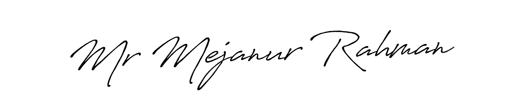 Use a signature maker to create a handwritten signature online. With this signature software, you can design (Antro_Vectra_Bolder) your own signature for name Mr Mejanur Rahman. Mr Mejanur Rahman signature style 7 images and pictures png