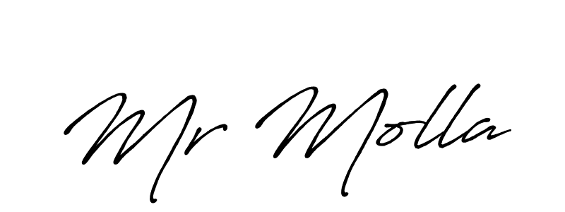 Create a beautiful signature design for name Mr Molla. With this signature (Antro_Vectra_Bolder) fonts, you can make a handwritten signature for free. Mr Molla signature style 7 images and pictures png