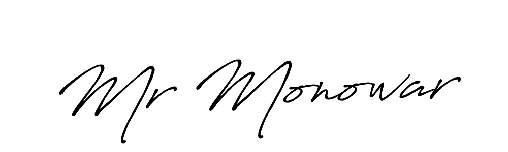 How to make Mr Monowar name signature. Use Antro_Vectra_Bolder style for creating short signs online. This is the latest handwritten sign. Mr Monowar signature style 7 images and pictures png