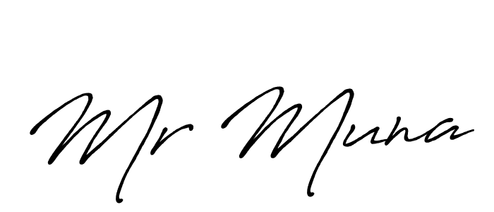 Also we have Mr Muna name is the best signature style. Create professional handwritten signature collection using Antro_Vectra_Bolder autograph style. Mr Muna signature style 7 images and pictures png