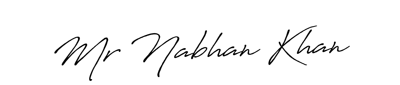 Antro_Vectra_Bolder is a professional signature style that is perfect for those who want to add a touch of class to their signature. It is also a great choice for those who want to make their signature more unique. Get Mr Nabhan Khan name to fancy signature for free. Mr Nabhan Khan signature style 7 images and pictures png
