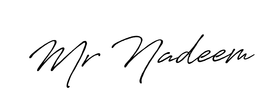 Similarly Antro_Vectra_Bolder is the best handwritten signature design. Signature creator online .You can use it as an online autograph creator for name Mr Nadeem. Mr Nadeem signature style 7 images and pictures png