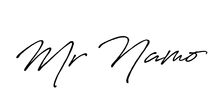 Make a beautiful signature design for name Mr Namo. With this signature (Antro_Vectra_Bolder) style, you can create a handwritten signature for free. Mr Namo signature style 7 images and pictures png