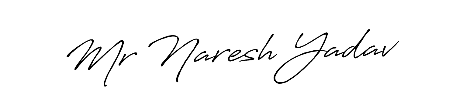 Also we have Mr Naresh Yadav name is the best signature style. Create professional handwritten signature collection using Antro_Vectra_Bolder autograph style. Mr Naresh Yadav signature style 7 images and pictures png