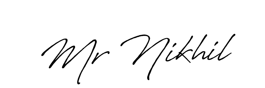 Also we have Mr Nikhil name is the best signature style. Create professional handwritten signature collection using Antro_Vectra_Bolder autograph style. Mr Nikhil signature style 7 images and pictures png