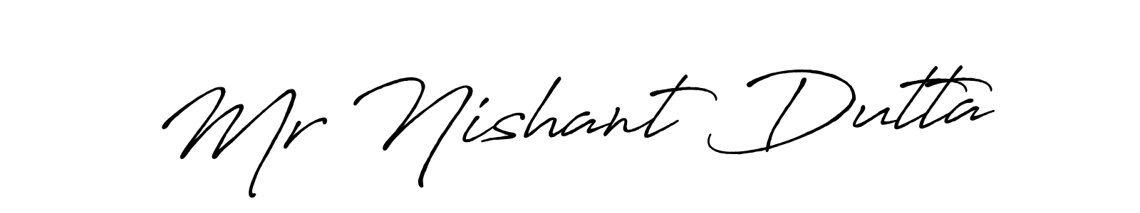 Use a signature maker to create a handwritten signature online. With this signature software, you can design (Antro_Vectra_Bolder) your own signature for name Mr Nishant Dutta. Mr Nishant Dutta signature style 7 images and pictures png