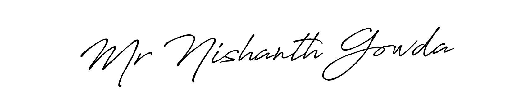 Make a short Mr Nishanth Gowda signature style. Manage your documents anywhere anytime using Antro_Vectra_Bolder. Create and add eSignatures, submit forms, share and send files easily. Mr Nishanth Gowda signature style 7 images and pictures png