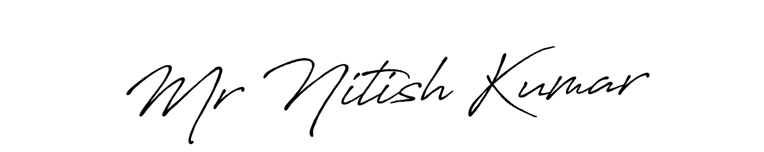 Antro_Vectra_Bolder is a professional signature style that is perfect for those who want to add a touch of class to their signature. It is also a great choice for those who want to make their signature more unique. Get Mr Nitish Kumar name to fancy signature for free. Mr Nitish Kumar signature style 7 images and pictures png